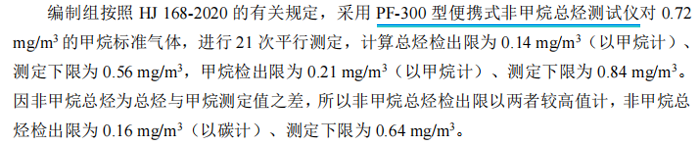 《固定污染源廢氣總烴、甲烷和非甲烷總烴的測定便攜式催化氧化-氫火焰離子化檢測器法》